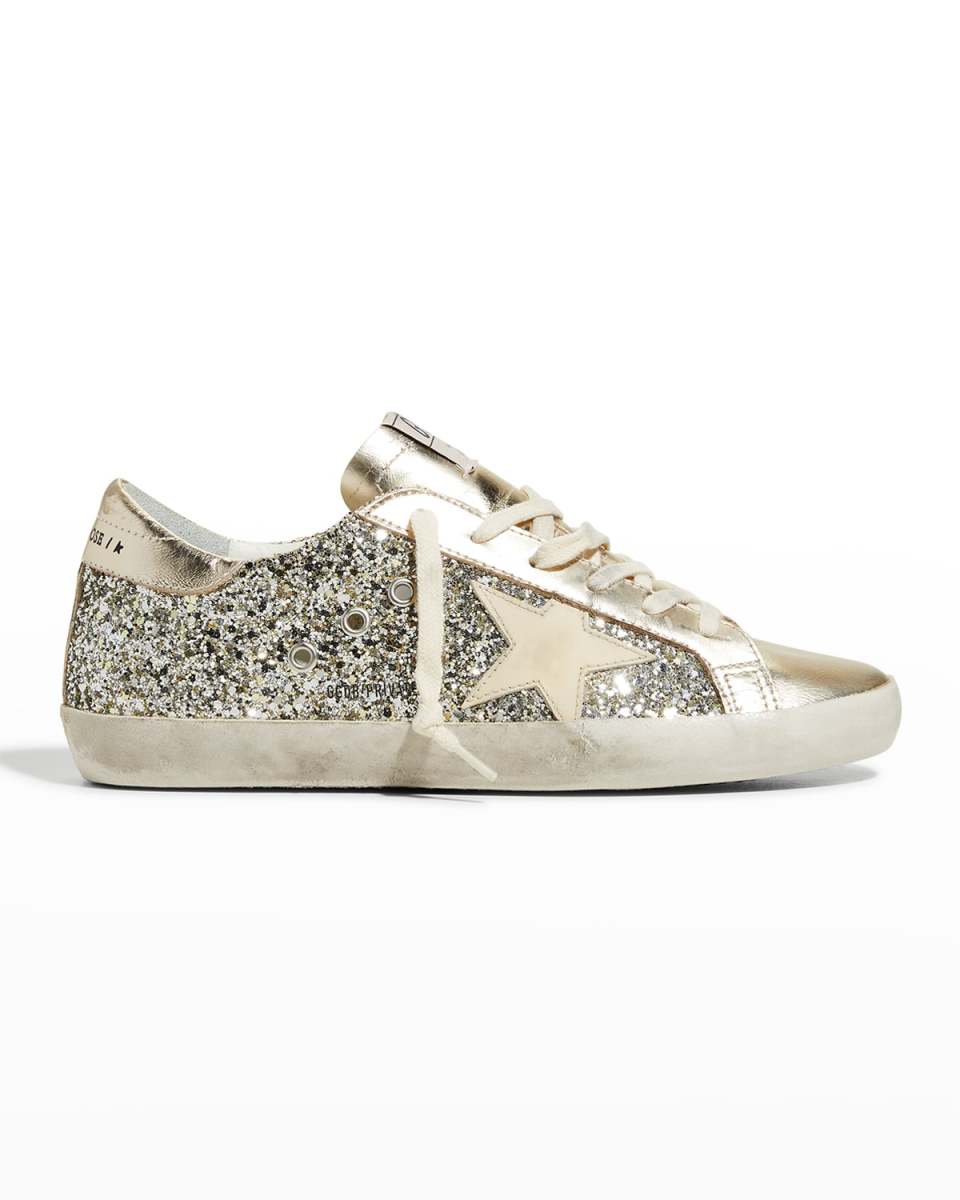 Superstar Metallic Glitter Low-Top Sneakers